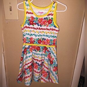 Nannette girls sleeveless floral print dress, size 5